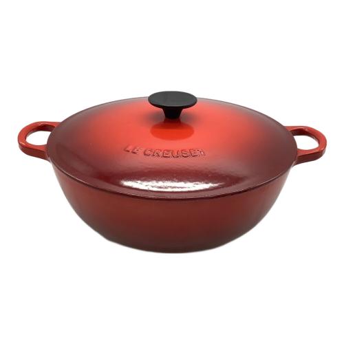 LE CREUSET (ルクルーゼ) 両手鍋 26㎝ レッド ココット・ロンド