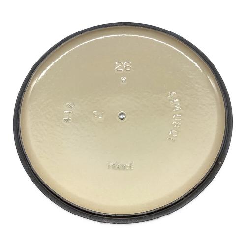 LE CREUSET (ルクルーゼ) 両手鍋 26㎝ レッド ココット・ロンド