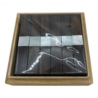 算木 黒檀 螺鈿細工