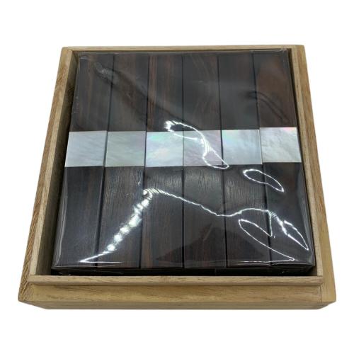 算木 黒檀 螺鈿細工