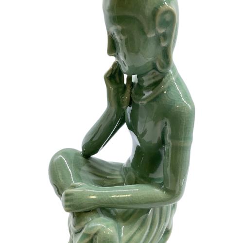 秋然作 文桂天仏像 高麗青磁