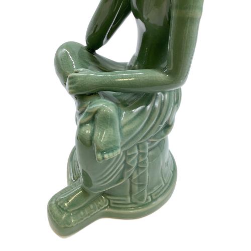 秋然作 文桂天仏像 高麗青磁