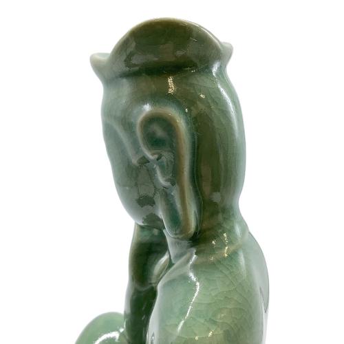 秋然作 文桂天仏像 高麗青磁