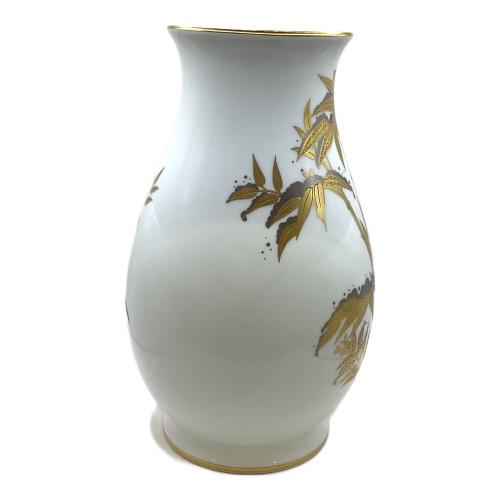 大倉陶園 (オオクラトウエン) 花瓶 金蝕雪持竹