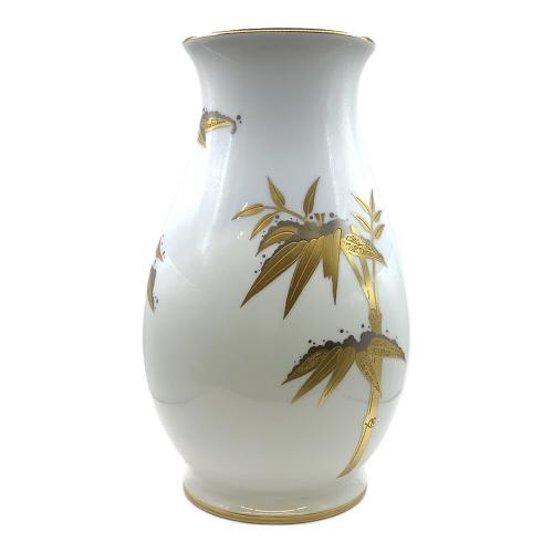 大倉陶園 (オオクラトウエン) 花瓶 金蝕雪持竹