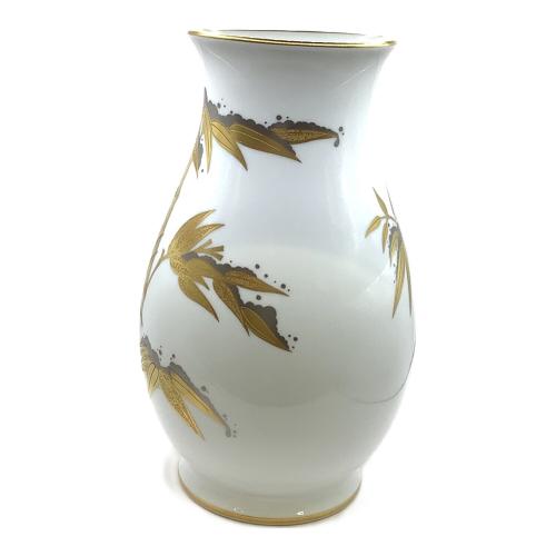 大倉陶園 (オオクラトウエン) 花瓶 金蝕雪持竹