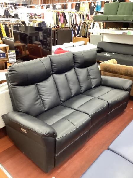 YAMADA (ヤマダオリジナル) 3人掛けリクライニングソファー ブラック