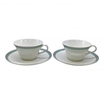 TIFFANY & Co. (ティファニー) カップ&ソーサーセット プラチナブルーバンド 2Pセット