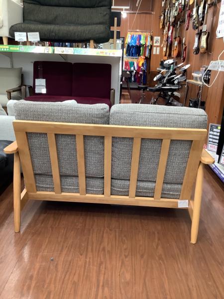 ニトリ　マイス　2人掛け　中古 ニトリ 2人掛けソファー グレー×ナチュラル 41 ファブリック マイス