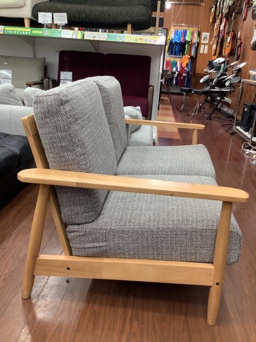 ニトリ 2人掛けソファー グレー×ナチュラル 41 ファブリック マイス