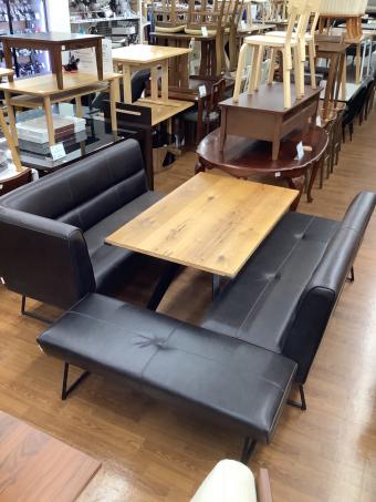 関家具 (セキカグ) ダイニング4点セット ナチュラル×ダークブラウン 262 ソファー マルクト