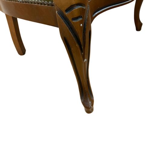 チェア グリーン×ブラウン