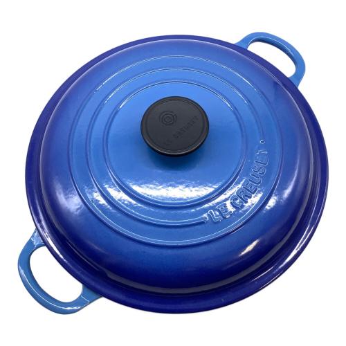 LE CREUSET 両手鍋 青 20cm LE CREUSET (ルクルーゼ) 両手鍋 ブルー ココット・ロンド｜トレファク