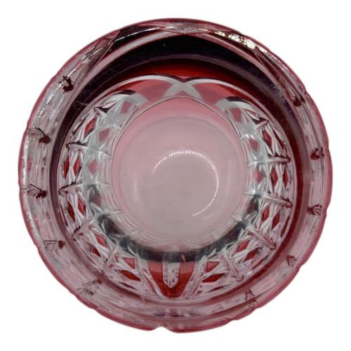 KAGAMI CRYSTAL (カガミクリスタル) ロックグラス 江戸切子 ピンク