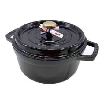 Staub (ストウブ) ピコ・ココット ラウンド シャイニーブラック 40508-886 ブラック