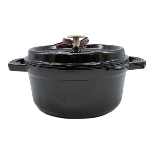 Staub (ストウブ) ピコ・ココット ラウンド シャイニーブラック 40508-886 ブラック