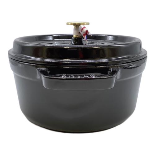 Staub (ストウブ) ピコ・ココット ラウンド シャイニーブラック 40508-886 ブラック