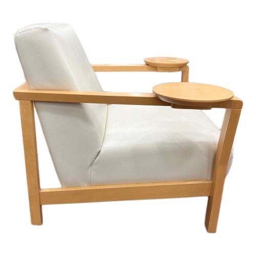 karimoku (カリモク) 1人掛けソファー ホワイト×ナチュラル