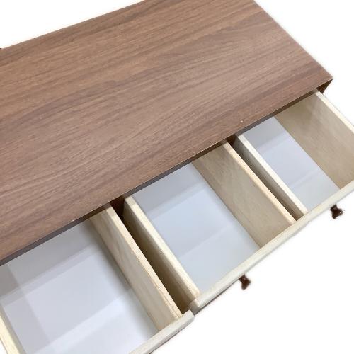 4段チェスト ホワイト×ブラウン