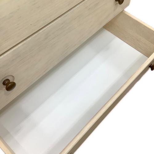 4段チェスト ホワイト×ブラウン