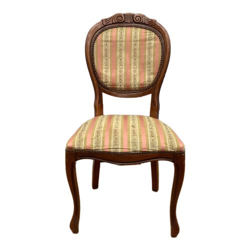 ロココ調ヴィンテージチェア ブラウン×ピンク