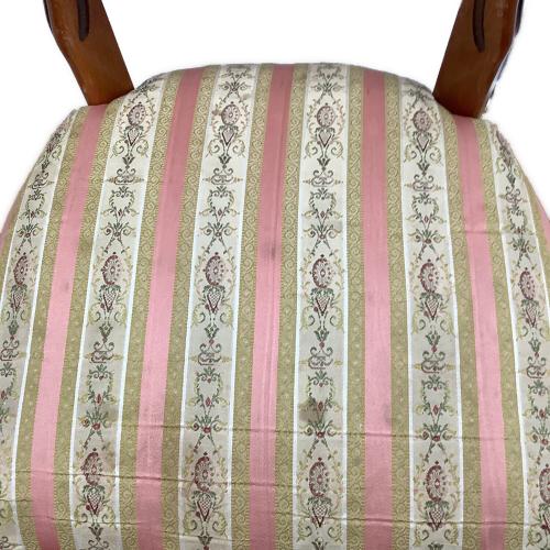 ロココ調ヴィンテージチェア ブラウン×ピンク