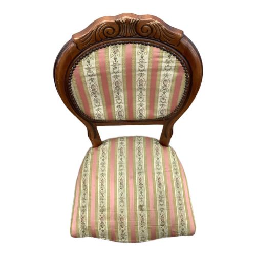 ロココ調ヴィンテージチェア ブラウン×ピンク