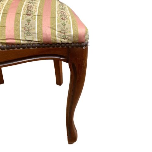 ロココ調ヴィンテージチェア ブラウン×ピンク