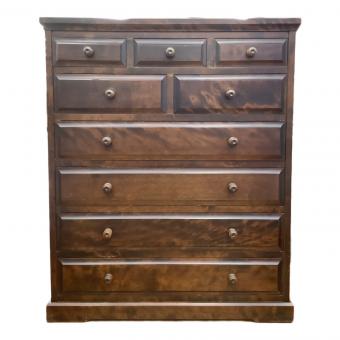 北海道民芸家具 (ホッカイドウミンゲイカグ) 6段チェスト 58 ブラウン