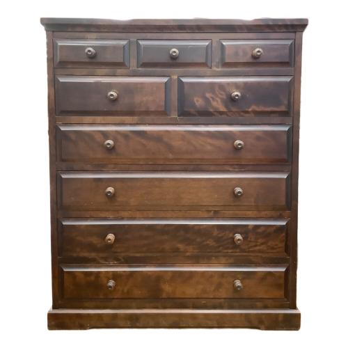 北海道民芸家具 (ホッカイドウミンゲイカグ) 6段チェスト 58 ブラウン