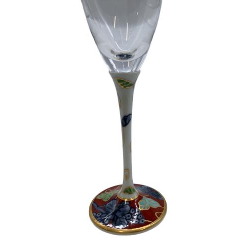 有田焼 (アリタヤキ) シャンパンフルート 染錦葡萄