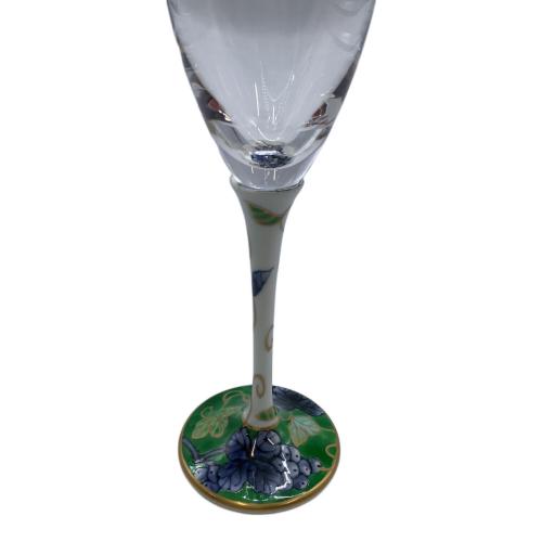 有田焼 (アリタヤキ) シャンパンフルート 染錦葡萄