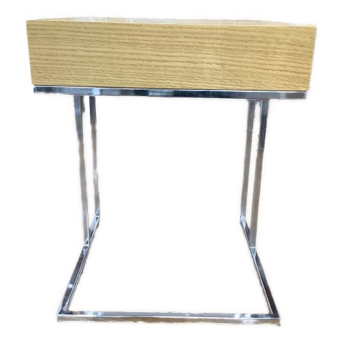 IDC (アイディーシー) サイドテーブル 96 ナチュラル×シルバー