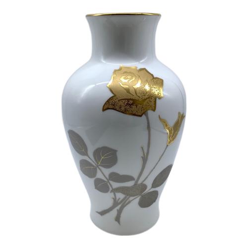 大倉陶園 (オオクラトウエン) 花瓶 金蝕バラ