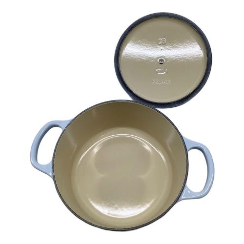 LE CREUSET (ルクルーゼ) 両手鍋 ボウルセット スカイブルー/ホワイト EOS キャセロール 18cm CB & ボール 500ml WL (2個入り) セット