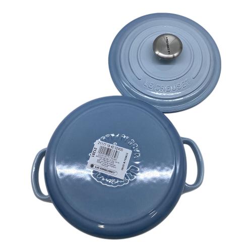 LE CREUSET (ルクルーゼ) 両手鍋 ボウルセット スカイブルー/ホワイト EOS キャセロール 18cm CB & ボール 500ml WL (2個入り) セット