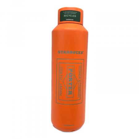 (新品未使用)PORTER×スタバ ステンレスボトル 591ml オレンジ STARBUCKS COFFEE (スターバックス コーヒー) ステンレスボトル マット