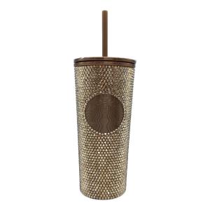STARBUCKS COFFEE (スターバックス コーヒー) ステンレスコールドタンブラー ラインストーンゴールド