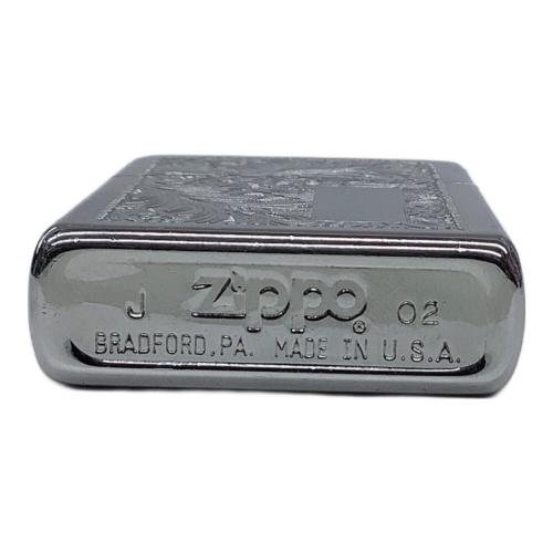 ZIPPO (ジッポ) オイルライター 2002年製 ベネチアン柄彫刻