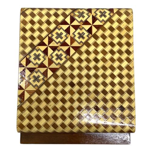 三段引き出し小物入れ 寄木細工