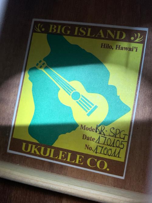 BIG ISLAND UKULELE ウクレレ KR-SPG 2017年製