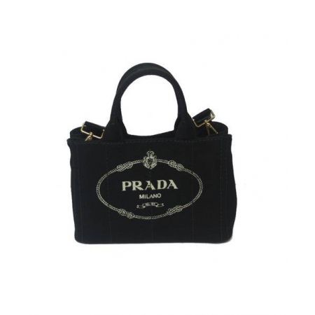 PRADA (プラダ) キャンバストートバッグ ブラック カナパ CANAPA　1BG439