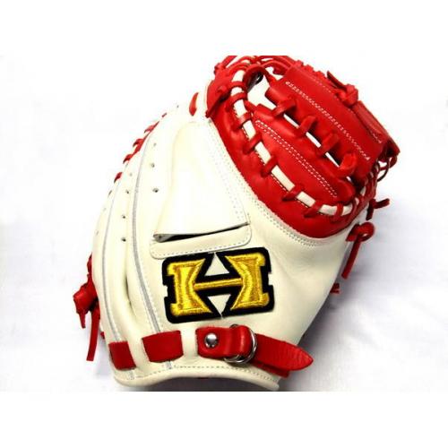 Hi Gold (ハイゴールド) キャッチャーミット Hi Gold BSG-85M※本体のみ レッド×ホワイト BSG-85M