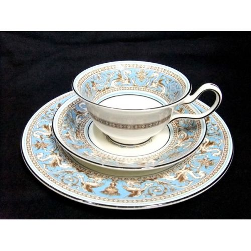 Wedgwood (ウェッジウッド) カップ&ソーサー＆プレート フロレンティーン・ターコイズ Wedgwood