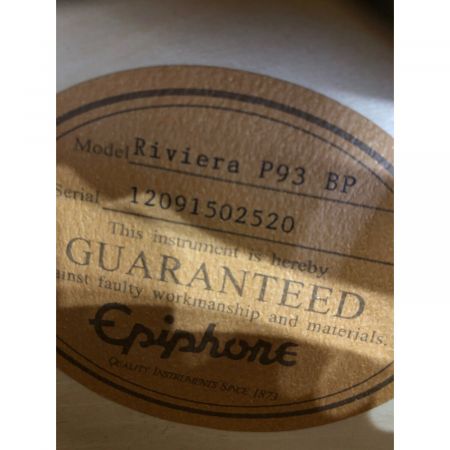 EPIPHONE (エピフォン) セミアコースティックギター 90PU:x3 ビグスビー搭載 RIVIERA P93 ネック:ストレート 動作良好 フレット:8割以上