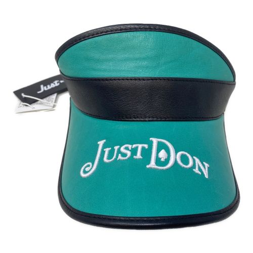 JUST★DON (ジャストドン) LOGO LEATHER SUNVISOR CAP メンズ グリーン 31JUSL50P