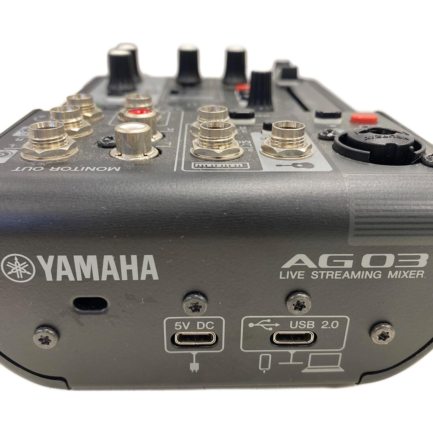 YAMAHA AG03 MK2 通線なし ほぼ未使用 ブラック YAMAHA AG03MK2 BLACK ほぼ未使用 ライバー YAMAHA AG03MK2 BLACK ほぼ