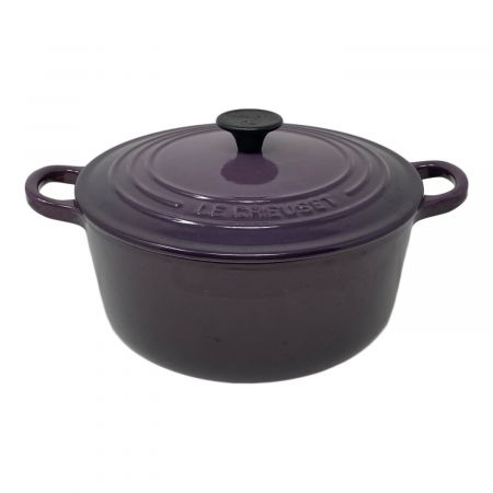 LE CREUSET (ルクルーゼ) ココットロンド カシス 22㎝｜トレファクONLINE