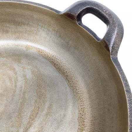 美品1回 久慈砂鉄鉄器 山王堂 両手鍋 天ぷら鍋 ２６ｃｍ 山王堂 久慈砂鉄 天ぷら鍋30㎝｜トレファクONLINE