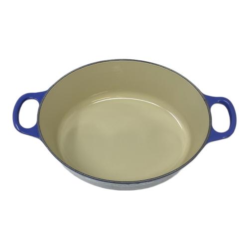 LE CREUSET (ルクルーゼ) 両手鍋 ココット・オーバル 25cm ブルー